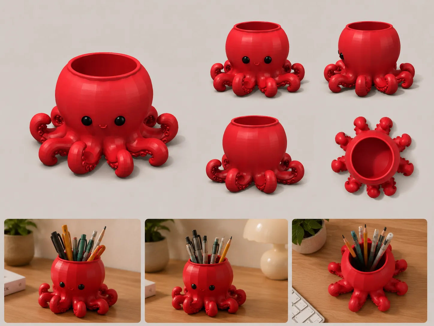 Cute Octopus Pen Holder